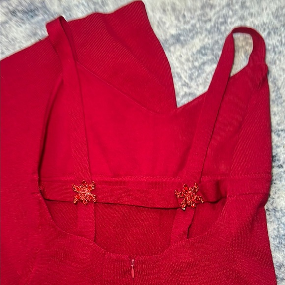 St. John Vibrant Red Evening Dress - Picture 9 of 11